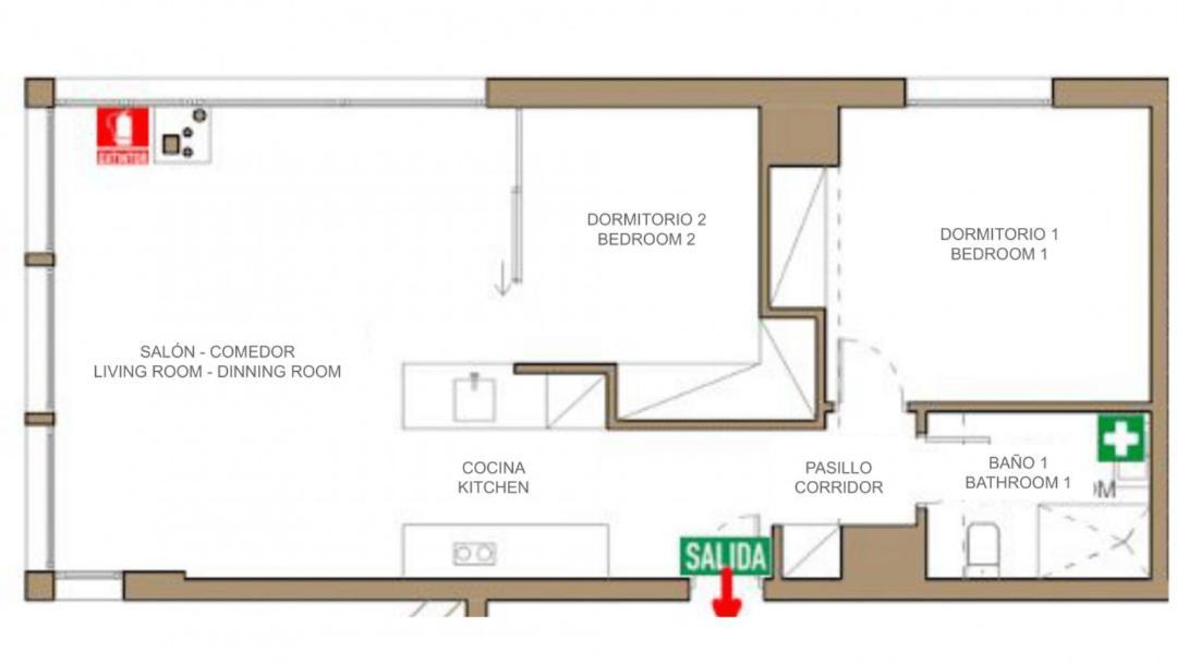 2 Bedrooms 1 Bathroom Furnished - Justicia - Incredible Views - Mintystay Appartement